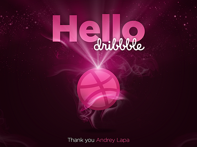 Hello Dribbble! arts design dribbble hello invite thank you