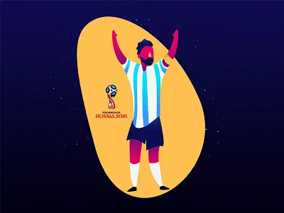 Messi art artwork cartoon character design fifa illustration messi russia sketch vector worldcup