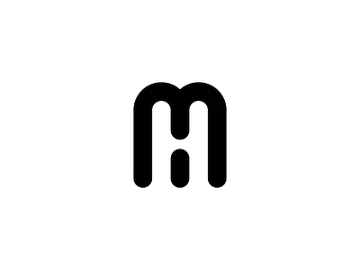 MH II - Negative Space design graphic design h lettering logo m typography