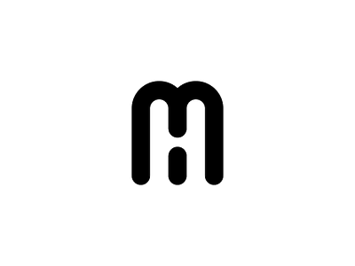 MH II - Negative Space design graphic design h lettering logo m typography