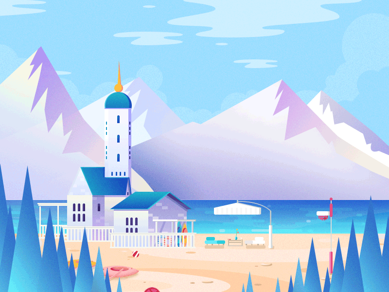 Impression seaside illustrations