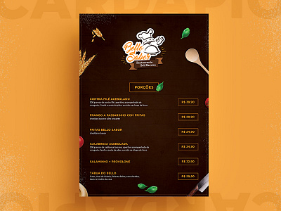 Bello Sabor design food menu mockup restaurant