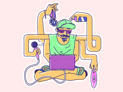 Music Man illustration man music vector