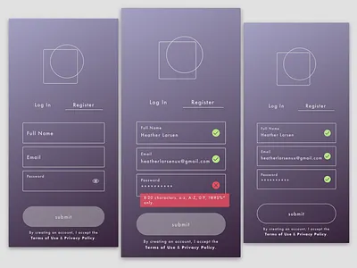 Daily UI #001 - Sign Up dailyui signup validation