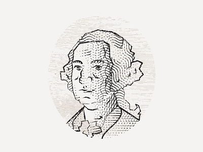 George Washington lines old dude portrait