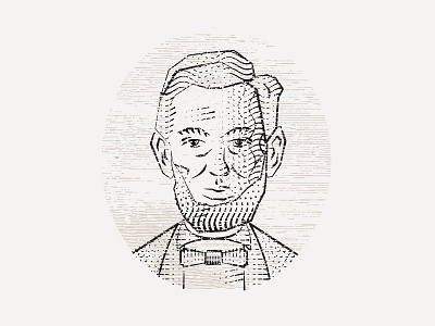 Abe Lincoln lines old dude portrait