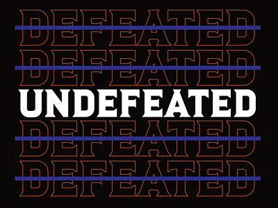 Un-Defeated design designer graphic type typography