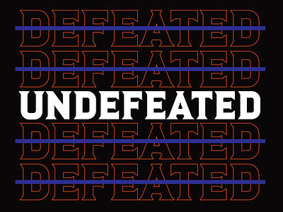 Un-Defeated design designer graphic type typography