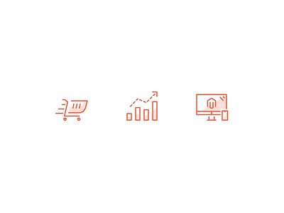 E-commerce icons for Ageno.pl cart chart duocolor duotone e commerce ecommerce icon icons imac magento minimalistic simple