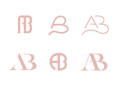 AB by Peter Vasvari a b beauty brand mark monogram pink typography