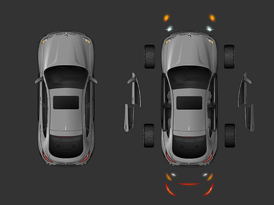 Top View Car 2d adobe fireworks vector