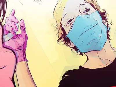 Sneak peek dentist gloves illustration medical procreate