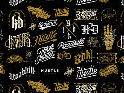 Logotype Compilation branding design graphic illustration lettering logo logotype retro typography vintage