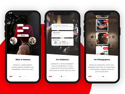 Fotowoo Photography Marketplace interface ios onboarding photograph u ui ux