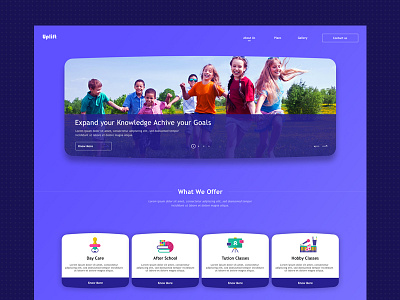 Landing Page Design for an Institute design landing page slider website