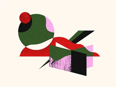 Reading At Sundown abstract geometric illustration texture