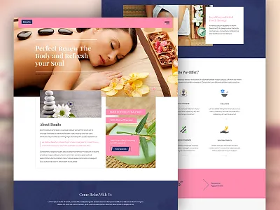 Beauty Saloon & Spa app beauty branding creative design facial flat homepage makeup portfolio saloon shop spa ui ux web website website design woman