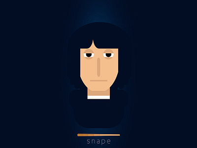 Professor Snape character dark design harry potter illustration magic movies professor snape