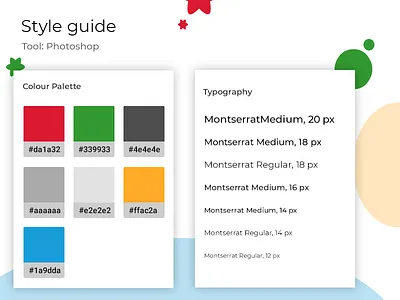 Style Guide 2 Typography Color Palette 2d animation card color design finance flat grid mobile ui ux vector