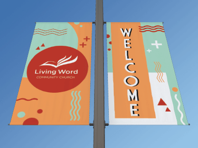 Summer Banners 90s banner church parking lot summer