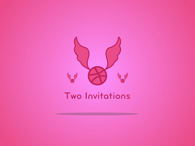 Two Invitations draft dribbble golden snitch harry potter invitation giveaway invite two