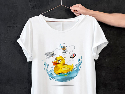 Rubber Duck apparel art design digital duck illustration t shirt