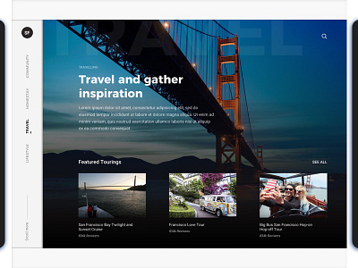 Travel UI challenge gather inspiration lifestyle screen travel ui