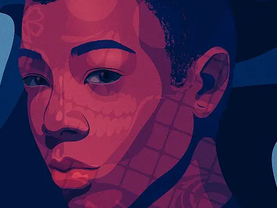 Poussey | Netflix adobe illustrator dia de los muertos editorial illustration illustration netflix oitnb portrait