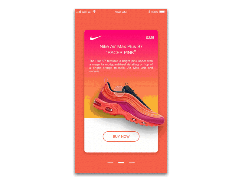 Personal Practice - Parallax Effect animation app nike parallax principle sketch ui ux