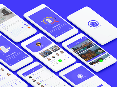 My sweet home beautiful design mobile mockups onboarding ui ux