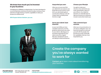 Purpose Advisor Solutions Web Mockup branding corporate id financial services footer homepage navigation ui website