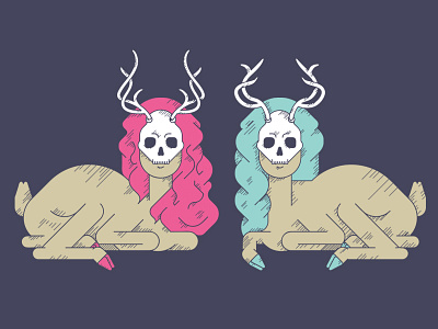 Dear Sister antlers creepy dear deer scull sister