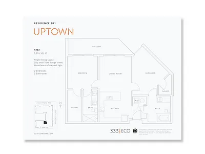 333 ECO Floor Plan architecture brand floor plan logo minimal simple