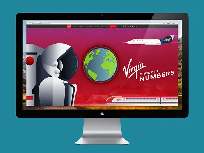 Virgin Group In Numbers design illustration infographic virgin