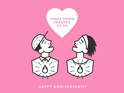 Happy Anniversary anniversary gift illustration richmond virginia wife