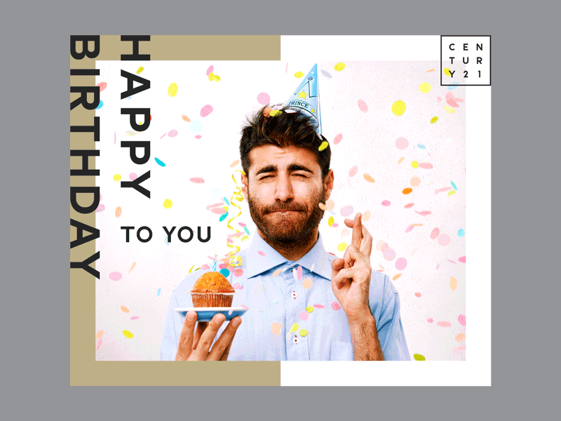 Century 21 Birthday Greeting - Work in progress birthday century 21 cupcake electronic graphic design greeting greeting card layout real estate wish