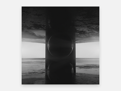 THE SPACE IN BETWEEN 5k black blender cycles murderloft render sphere static surreal wallpaper