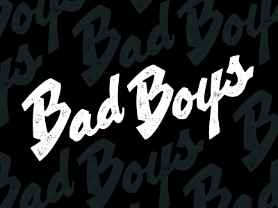 wutcha gonna doo badass badboys black goofy lettering sad script texture type vintage white