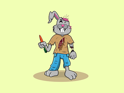 Zombie Bunny Vector bunny design hopps vector zombie