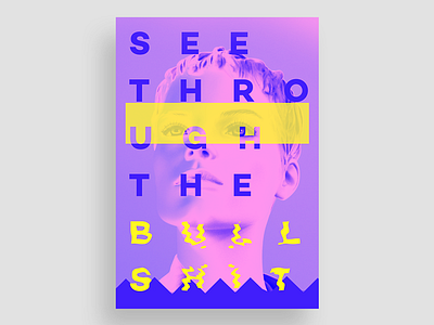 See Through the Bullshit color graphic design typography