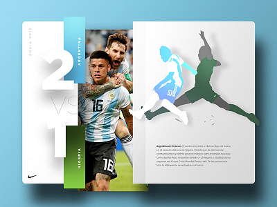 Rusia2018 - Digital Cards: Argentina VS Nigeria 10 argentina branding disruptive logo messi nigeria rusia2018 ui ux web world cup