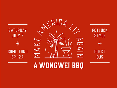 BBQ Invite badge design graphic design illustration invite design lettering poster design typography ui design