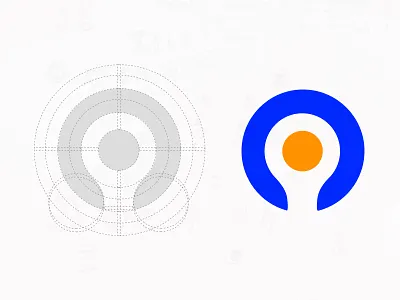 Innovent blue bulb circles idea innovative invent yellow