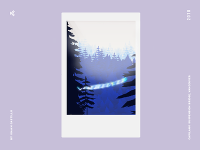 Capilano Suspension Bridge ai bridge canada capilano illustration mountains polaroid ps suspension vancouver