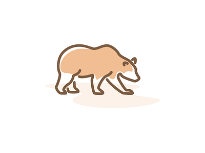 Bear bear illustration minimal monoline nature