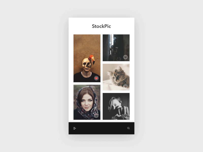 Trending - Daily UI challenge 069 android animation dailyui interaction material design minimal motion photo prototype search trending ui