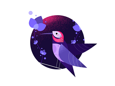 Bird animal bird circle fly geometric illustration