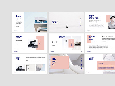 BILBAO - Creative Template + Bonus deck google slides keynote layout minimal portfolio powerpoint presentation showcase slides template ui