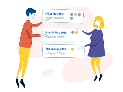 Vyte Group Meeting Illustration calendar drawing illustration meetings page scheduling sketch vyte