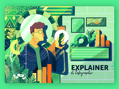 Portofolio : Explainer and infographic art explainer illustration marketing motiongraphic style vector videos